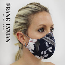Load image into Gallery viewer, Unisex Adult Mask in Navy Pink Print
