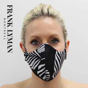 Unisex Adult Mask in Black White Print