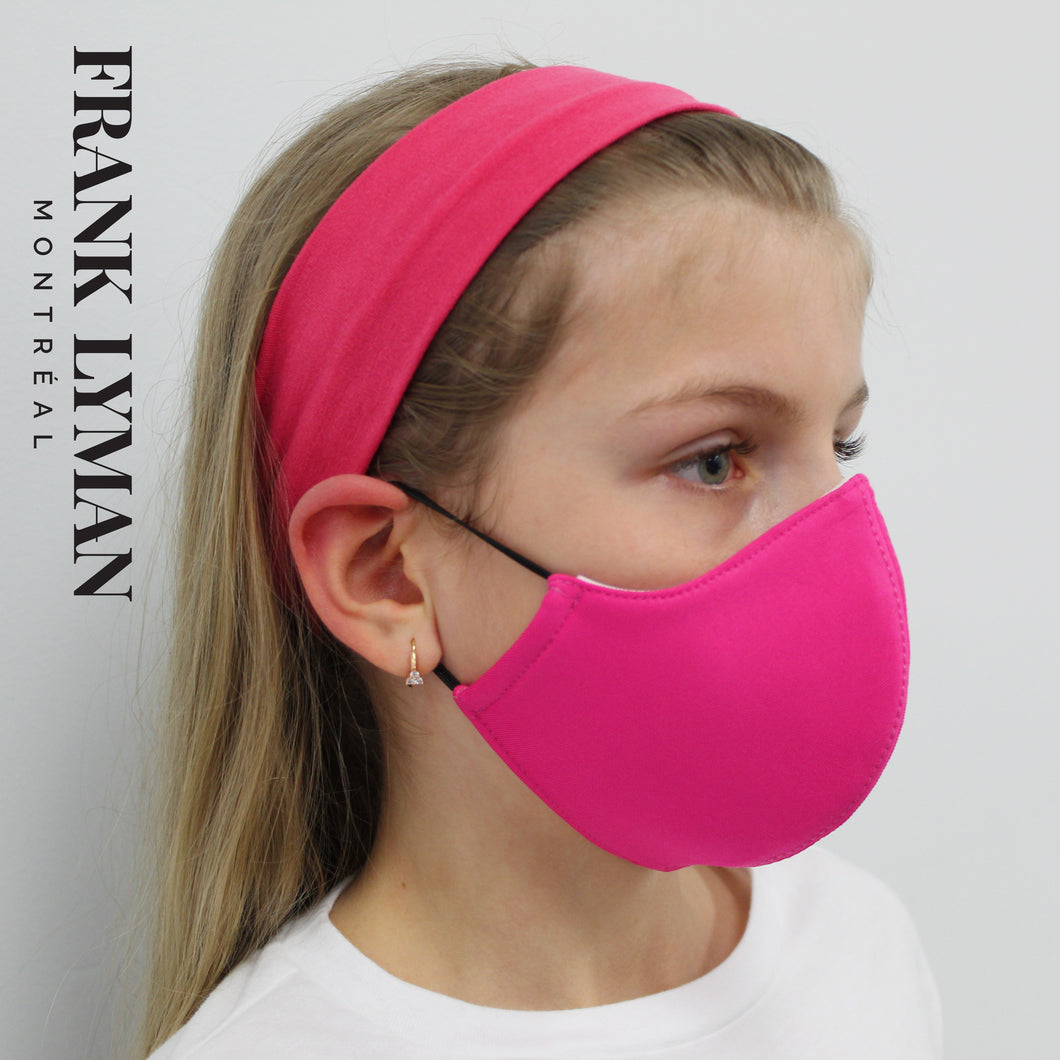 Unisex Kids Mask in Fuchsia Solid