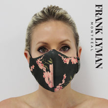 Load image into Gallery viewer, Unisex Adult Mask in Black Pink Small Floral Print
