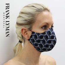 Load image into Gallery viewer, Unisex Adult Mask in Blue Chain Print

